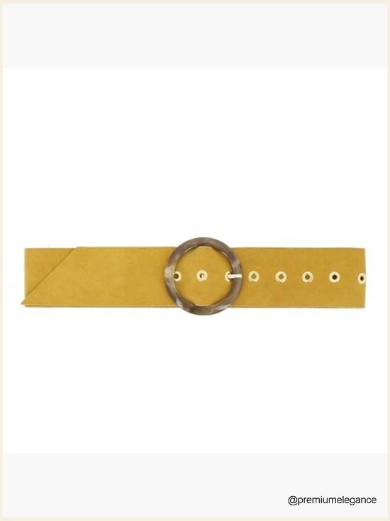Genuine Italian Suede Leather Belt for Dress, Made in France, Wide main image 4